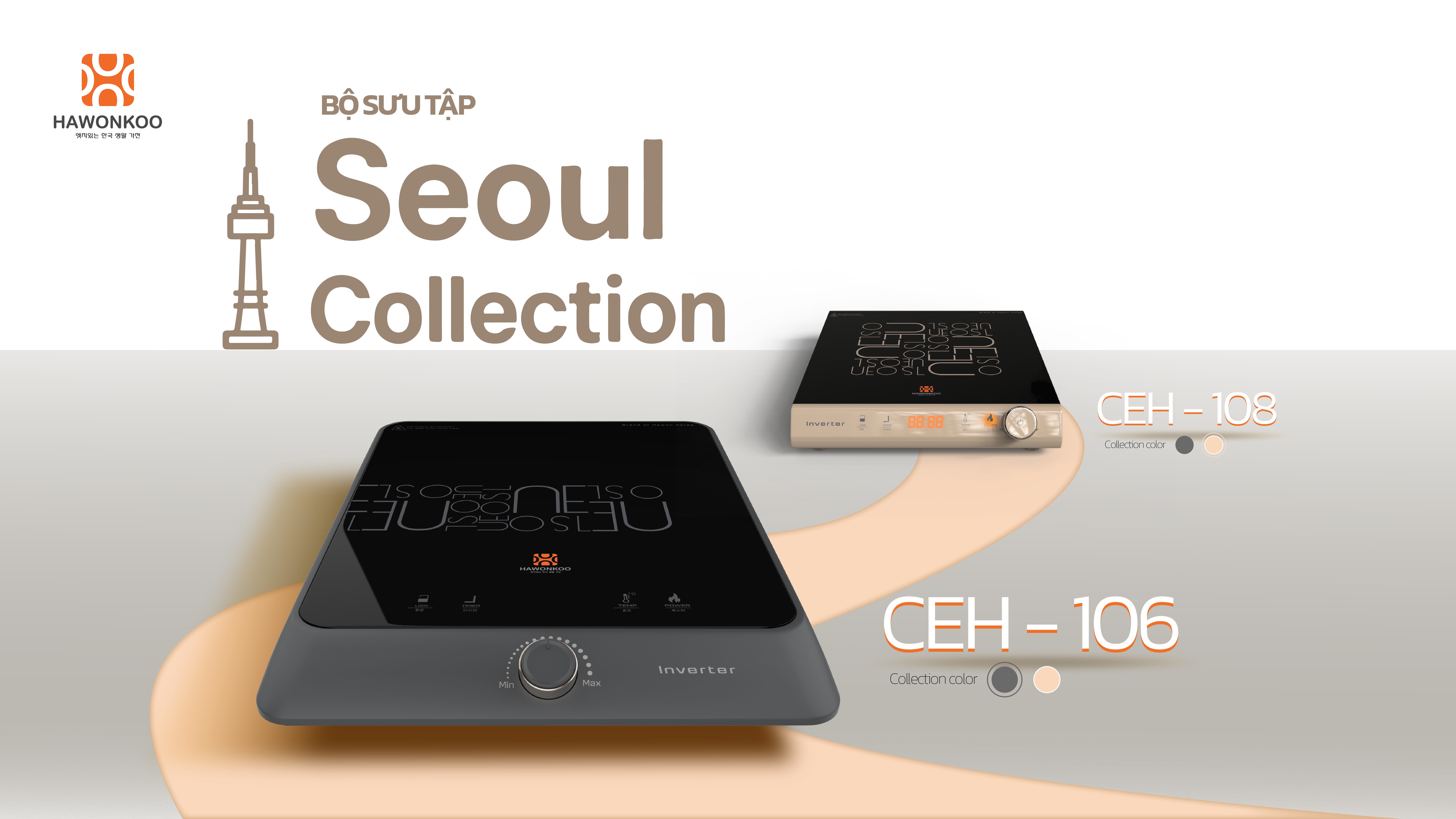Bếp điện từ đơn Hawonkoo SEOUL-CEH-106-GR