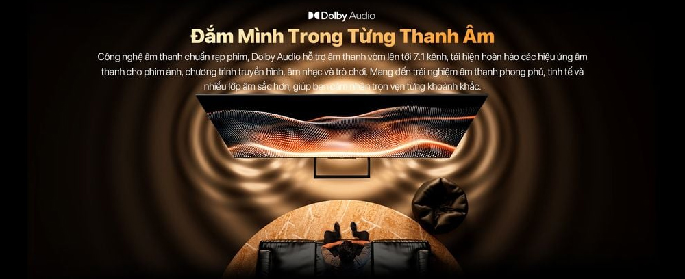 Âm thanh Dolby Audio Tivi Coocaa Full HD 40 inch 40Z85