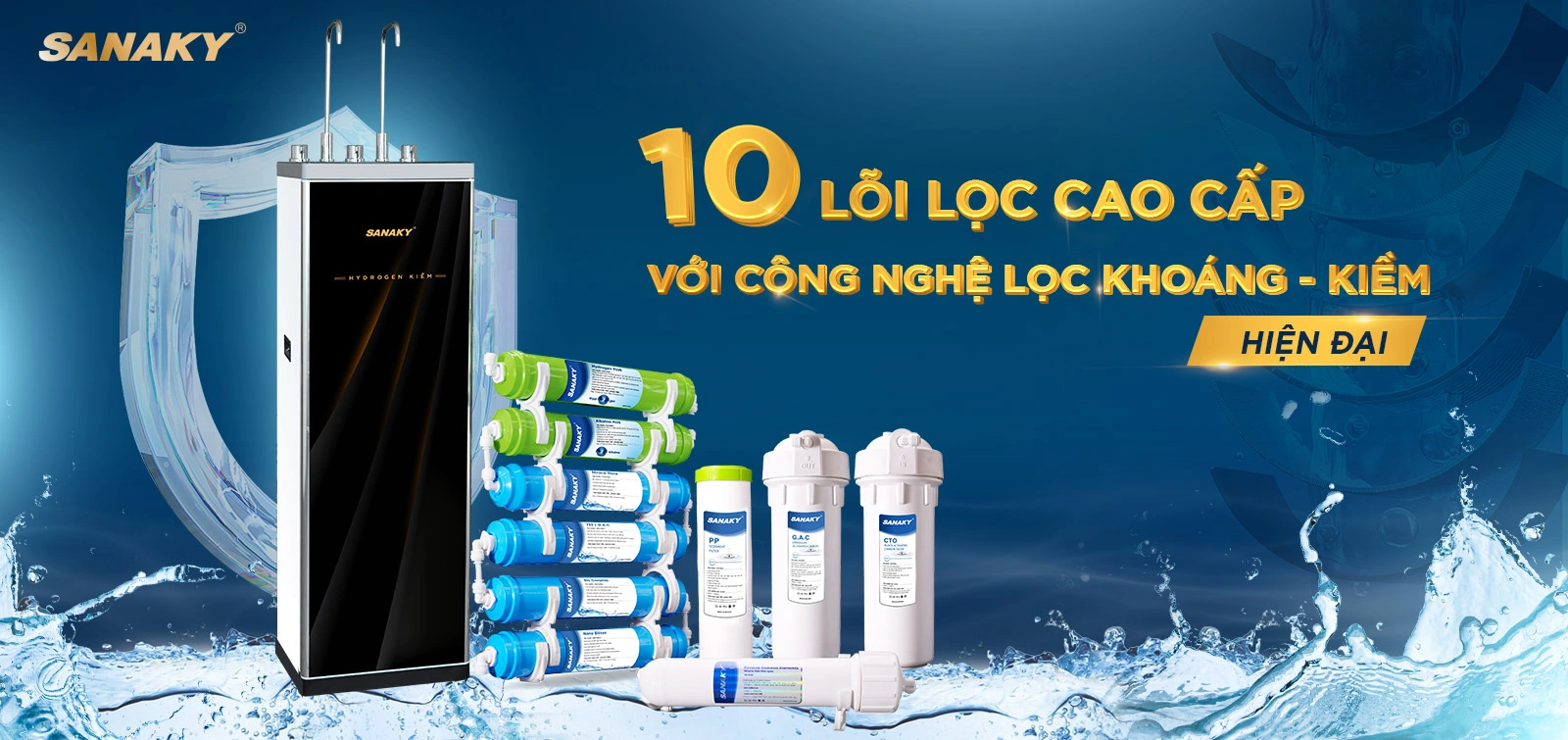 Máy lọc nước nóng lạnh Sanaky SNK-S3HK001