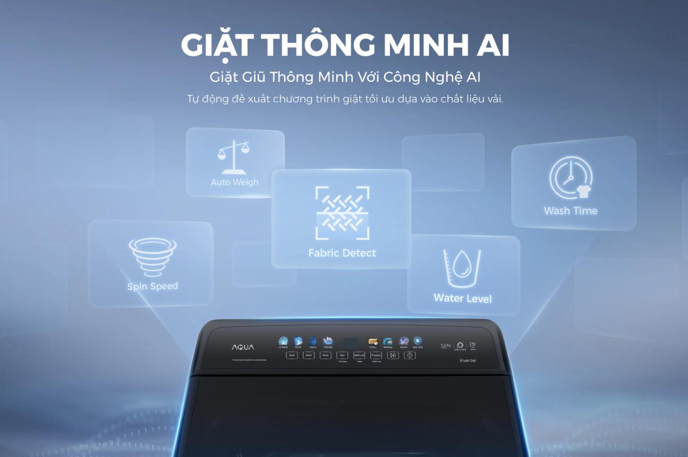 Máy giặt Aqua Inverter 16 kg AWM16-B2158L(B)