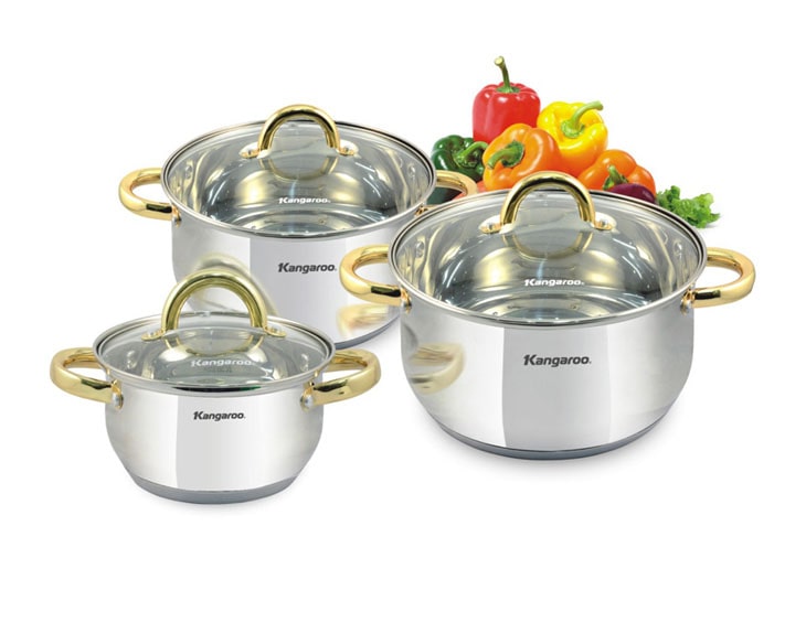 Bộ nồi Inox cao cấp 5 lớp Kangaroo KG866