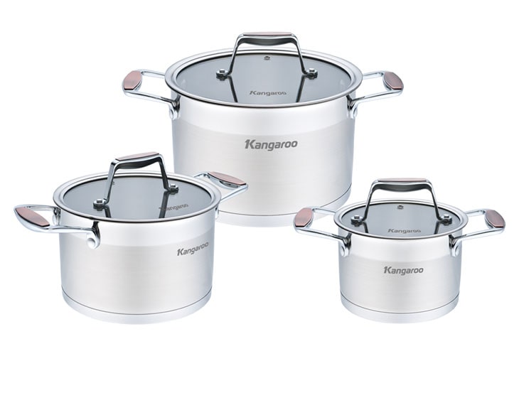 Bộ nồi Inox cao cấp 5 lớp Kangaroo KG3CS2