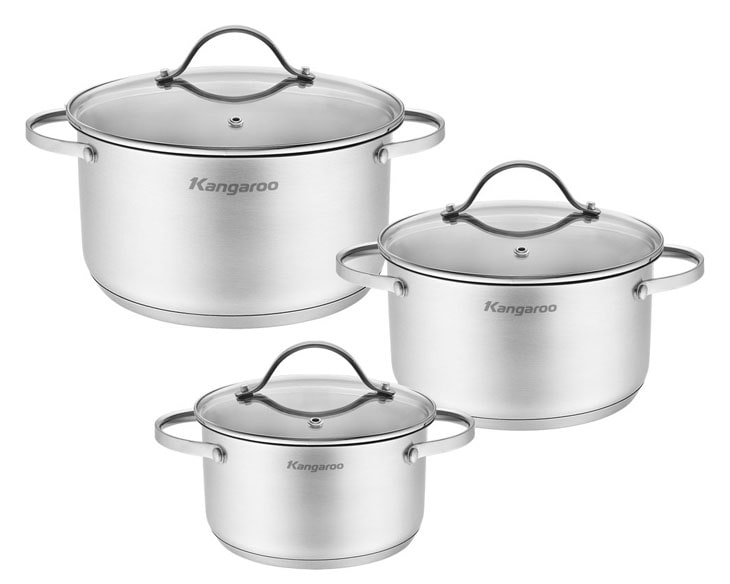 Bộ nồi inox cao cấp 5 lớp Kangaroo KG2IP3S2