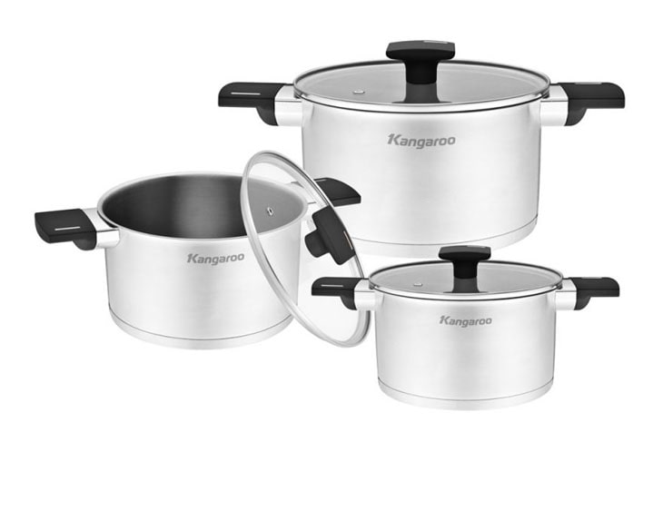 Bộ nồi inox cao cấp 5 lớp Kangaroo KG2IP3S3