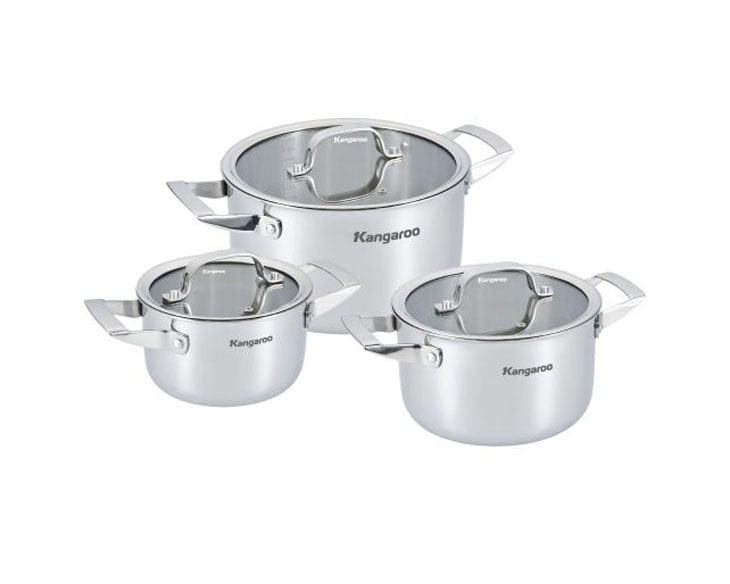 Bộ nồi Inox cao cấp Kangaroo KG304IP2