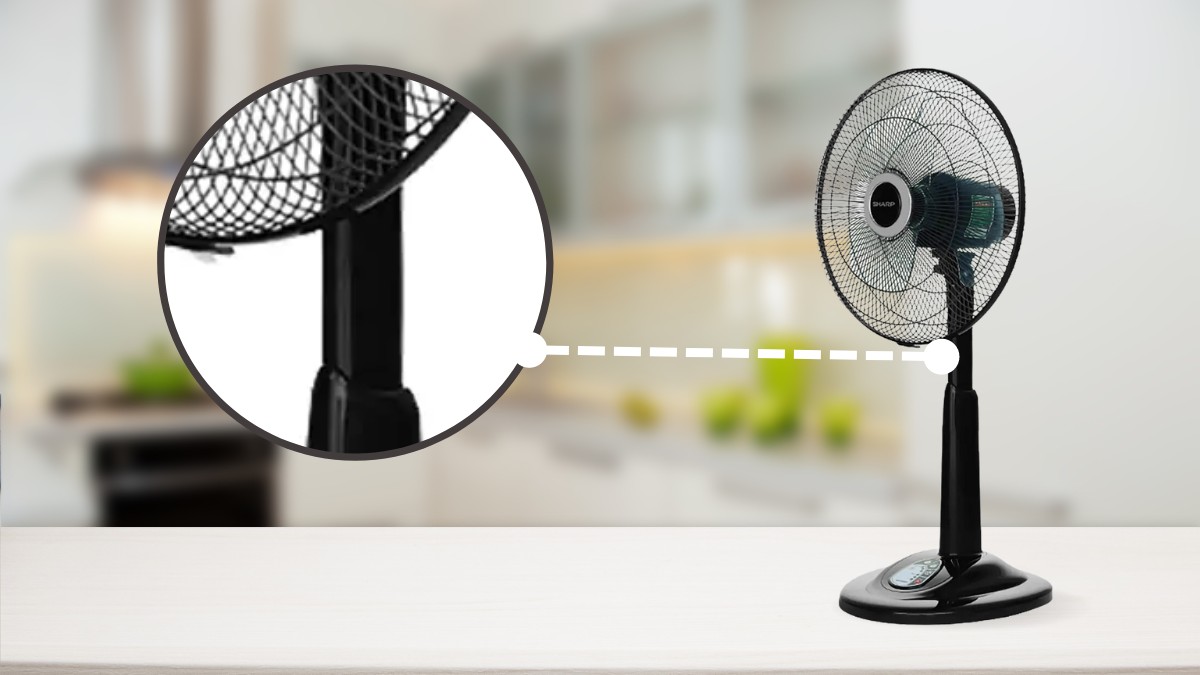 Chiều cao của quạt lửng Sharp PJ-L40RV-DG điều chỉnh linh hoạt