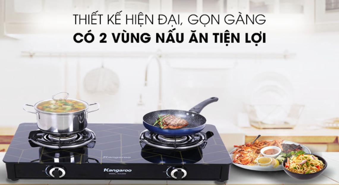 Bếp ga đôi Kangaroo KG526M
