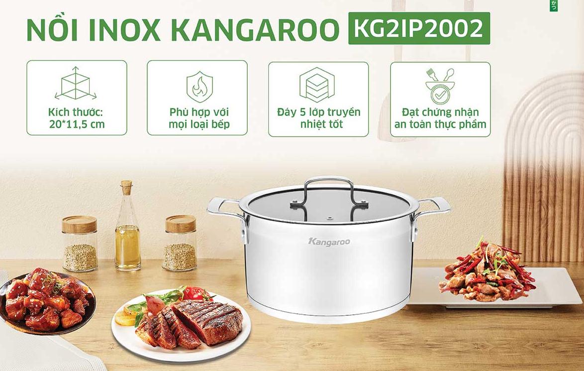 Nồi inox cao cấp Kangaroo KG2IP2002