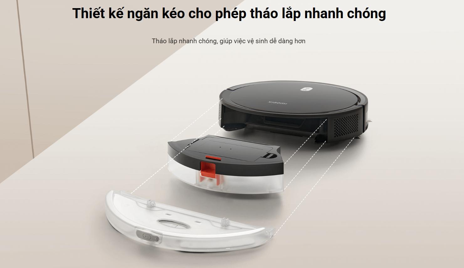 Robot hút bụi lau nhà Xiaomi Vacuum E5 BLACK