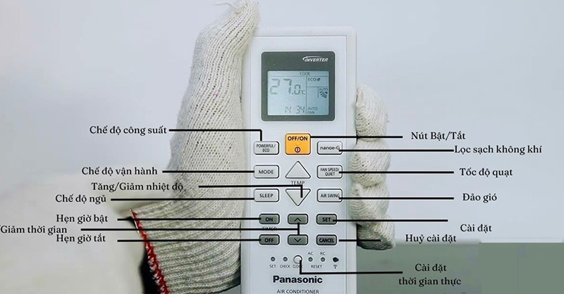 Hướng dẫn sử dụng remote máy lạnh Panasonic