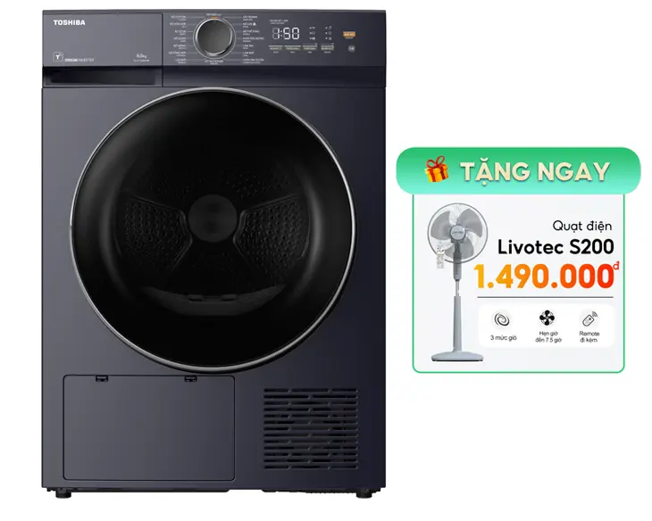 Máy Sấy Bơm Nhiệt Toshiba 8 Kg TD-T21B90HWV(MG)