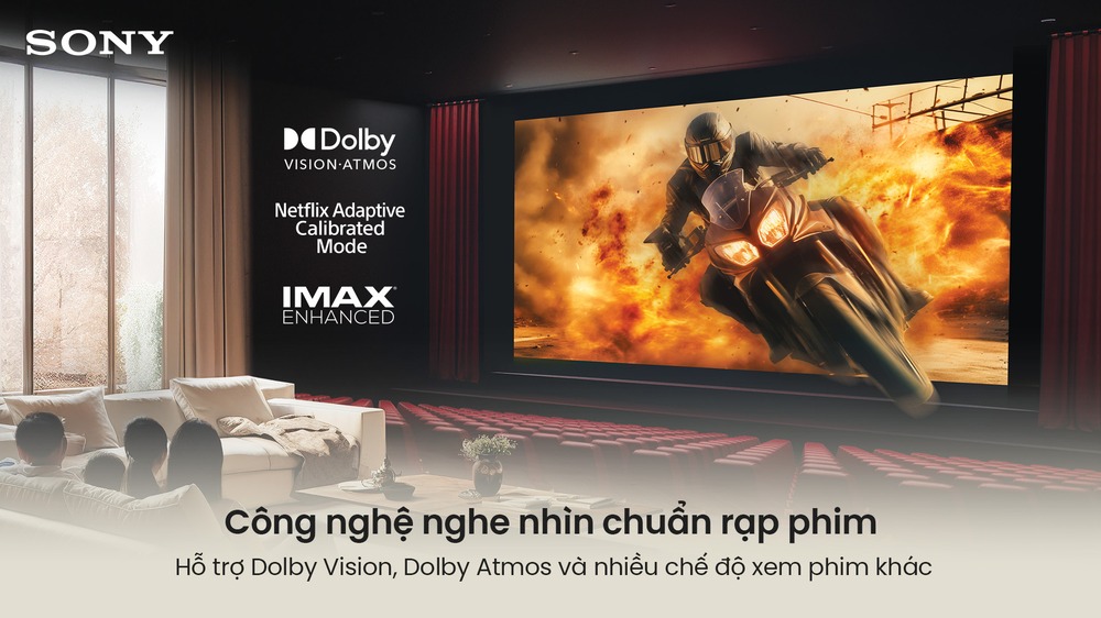 Sony Google TV True RGB BRAVIA 7 II K-75XR70M2 ương tích chế độ xem phim