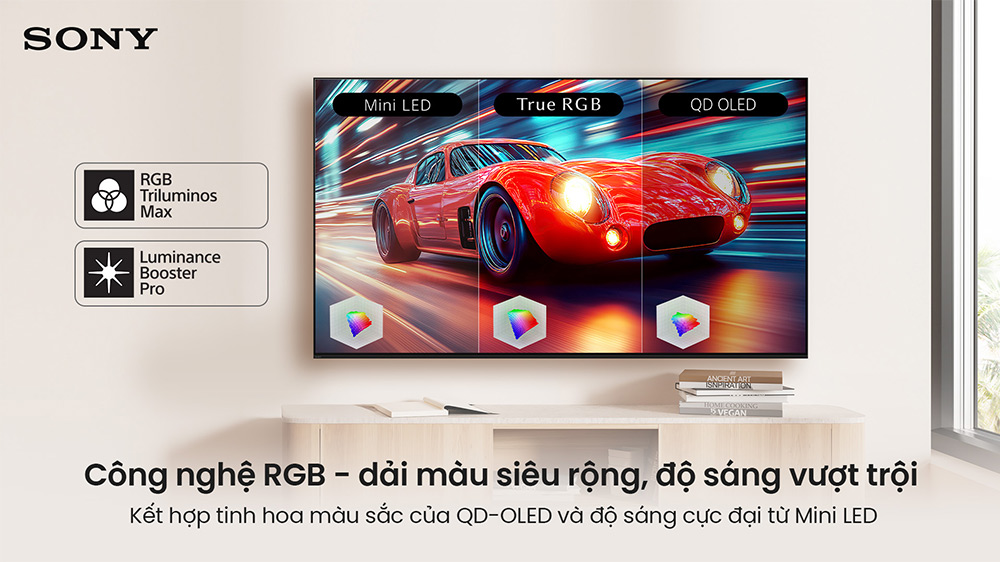 Công nghệ True RGB Sony Google TV True RGB BRAVIA 9 II K-75XR90M2