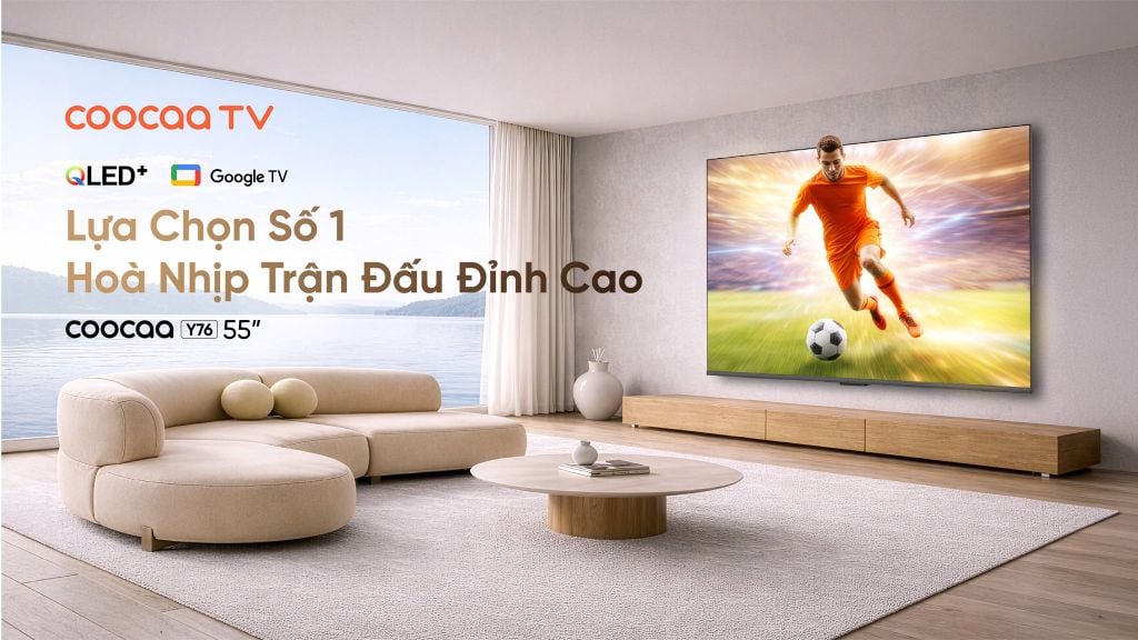 Google Tivi QLED Coocaa 4K 55 Inch 55Y76